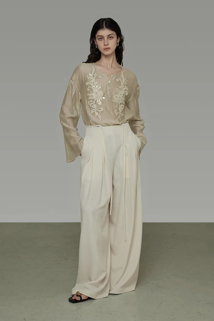 Women's Beaded Party Blouse