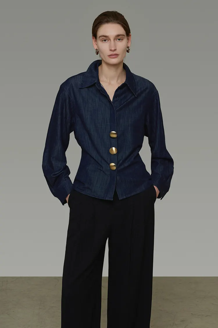 Women's Vintage Denim Blouse