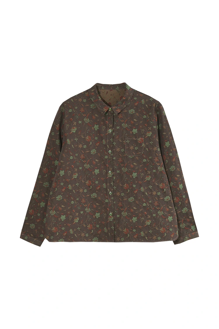 Blusa feminina casual com estampa floral