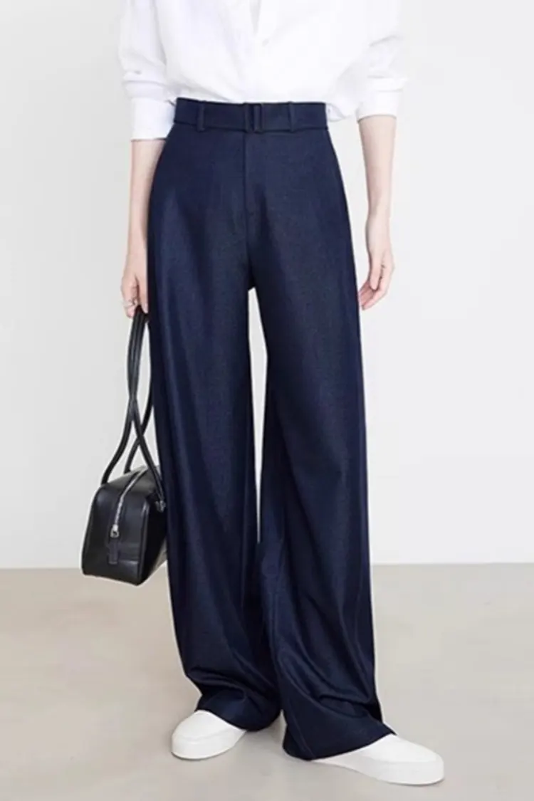 Calças de terno slim fit femininas